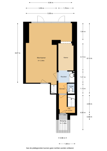 Floor Plan 1 - Jacob Obrechtstraat 9 H
